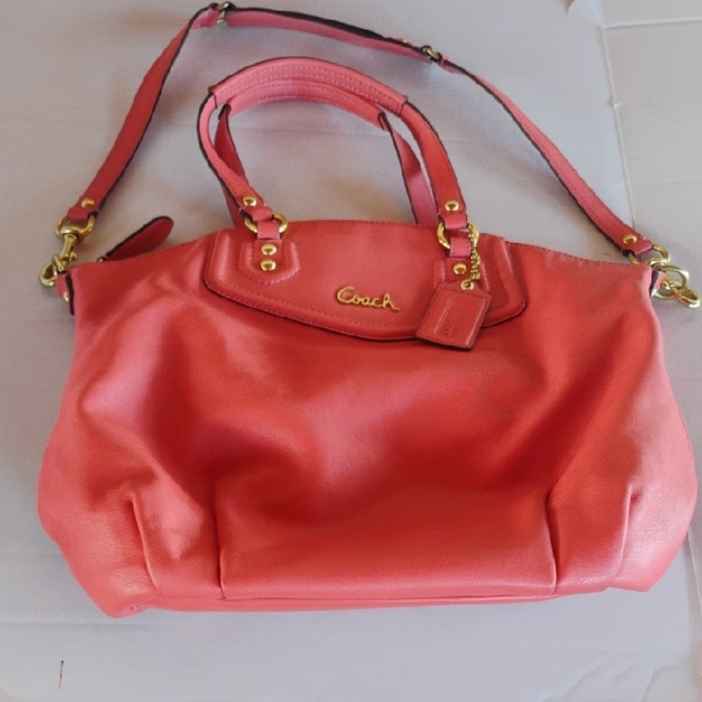 Flash Sale! Coach Pink Leather Shoulder Bag
